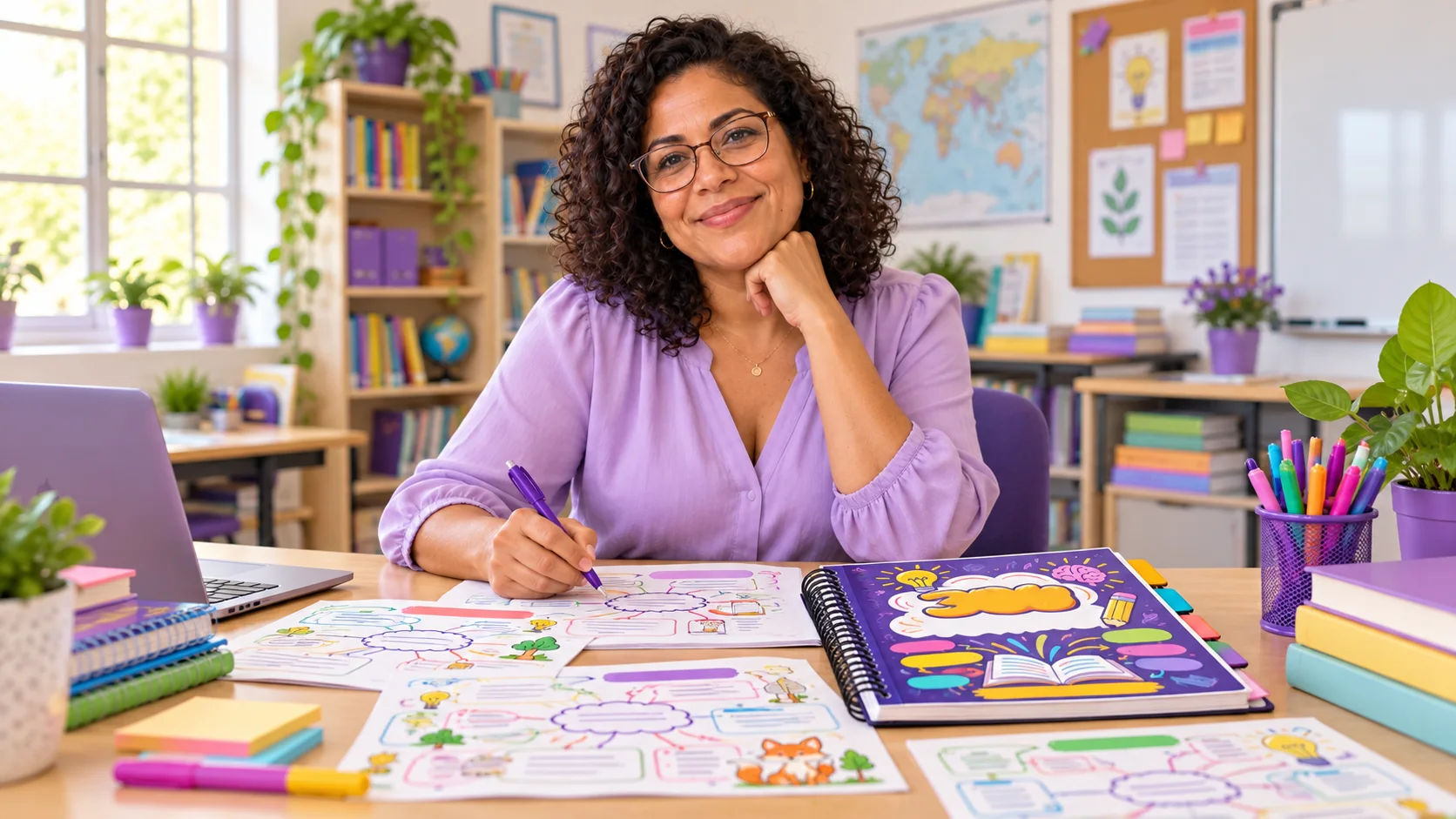 Com o material: estudo organizado e tranquilo